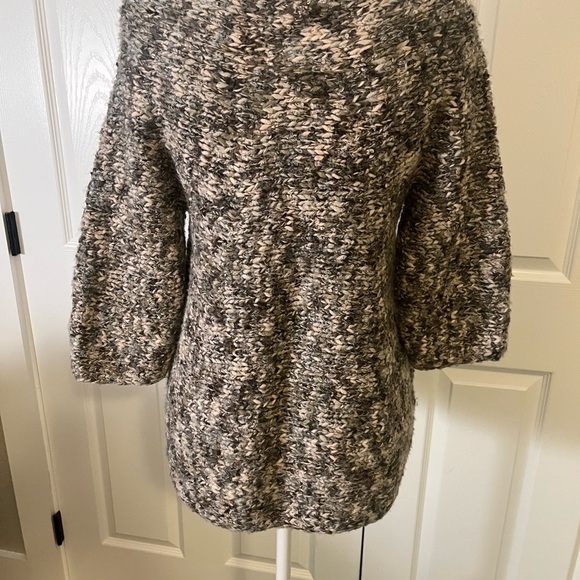 NIC+ZOE Sweaters - Nic + Zoe Chunky Knit Button Front Cardigan Gray Cream Size Medium